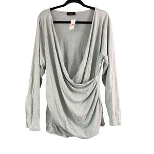 Lane Bryant Women's Plus Size Light Blue Lightweight Wrap Sweater Size 18/20 2X